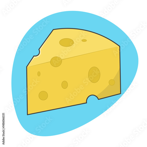 vector illustration of cheese