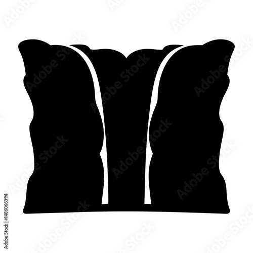Abstract black and white waterfall illustration with vertical lines, vector image