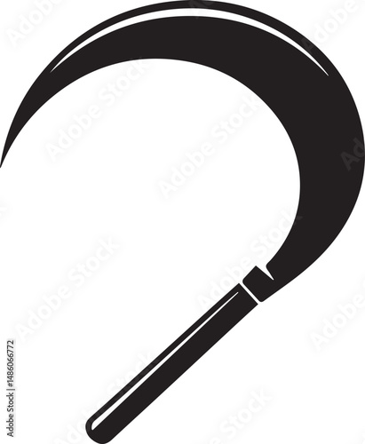Sickle Silhouette Black Vector in image vector format