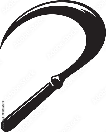 Sickle Silhouette Black Vector in image vector format