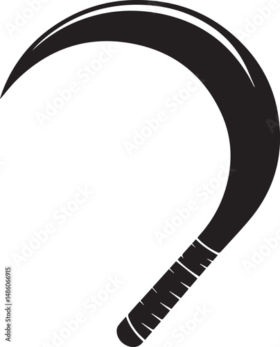 Sickle Silhouette Black Vector in image vector format