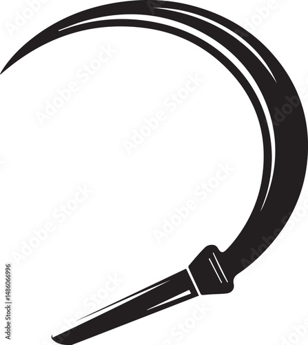 Sickle Silhouette Black Vector in image vector format