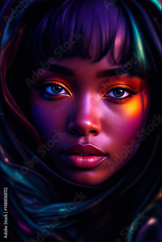 portrait of a girl with dark hair