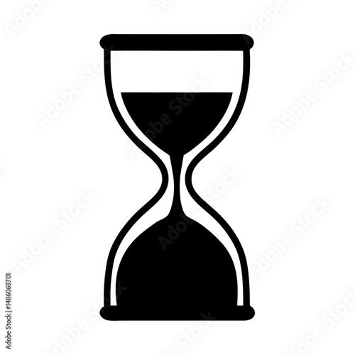 Hourglass Icon Illustration Demonstrating Time Passing and Deadline Urgency in Graphic Style