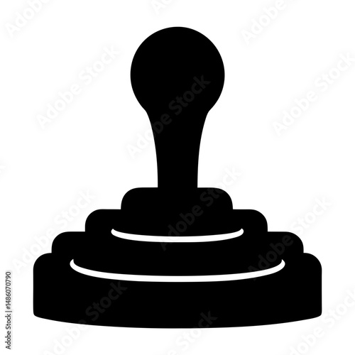 Monochrome image of a vintage style gear shifter with multiple steps