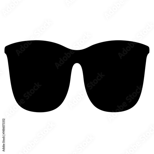 Stylized Black Sunglasses with a Thick Frame and Dark Lenses Image