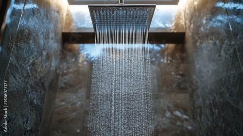 Shower head cascading water