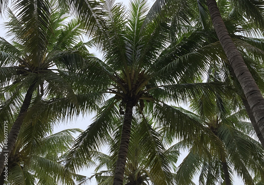 Fototapeta premium Emerald Canopy's Embrace AI Generated