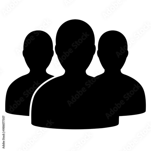 Silhouette of three people representing teamwork, collaboration, or social interaction.