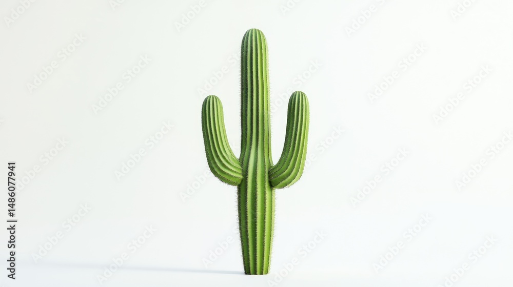 Single desert cactus Single desert cactus