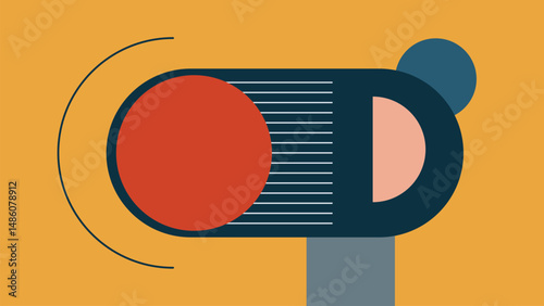 Modern Geometric Grid with Color Circles 