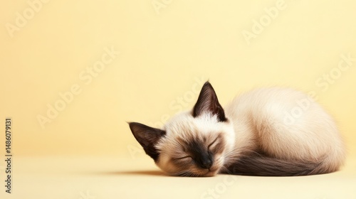 Sleepy kitten curled up (1)