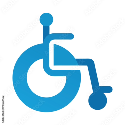 Wheelchair / handicapped access sign or symbol flat icon 