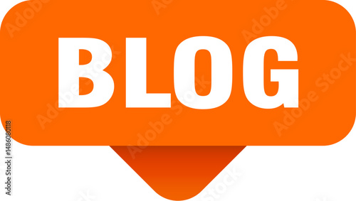 blog sticker. blog sign on transparent background