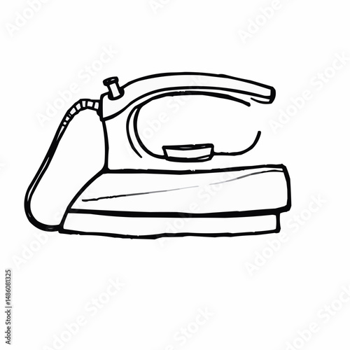 Illustration of an iron. 
