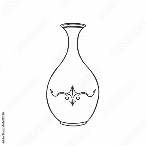 Elegant monochrome vase. 