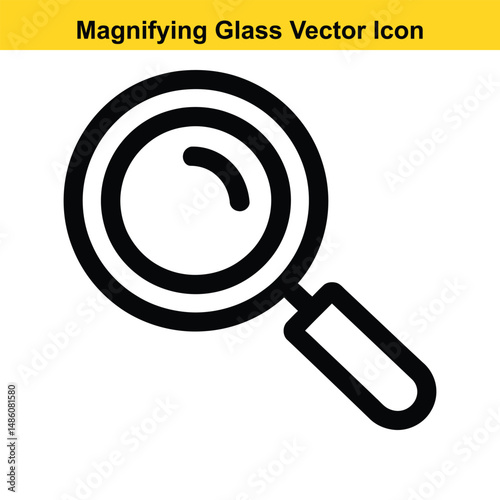 Magnifying Glass Icon Vector Outline – Search Symbol Illustration. magnifying, glass, icon, vector, outline, search, symbol