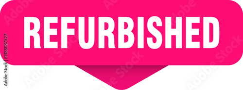 refurbished sticker. refurbished sign on transparent background