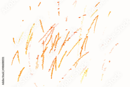 Abstract orange strokes with transparency on white background artistic design