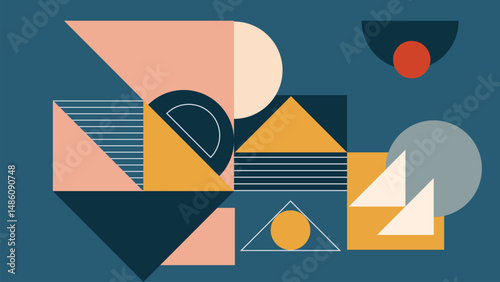 Bold Abstract Geometric with Large Circular 