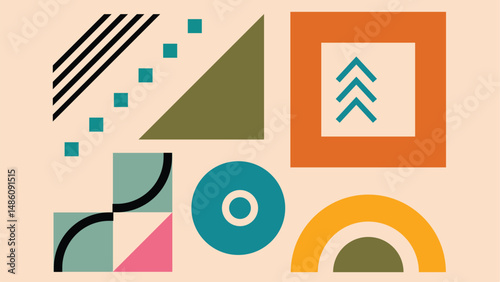 Dynamic Abstract Layout with Triangles Background