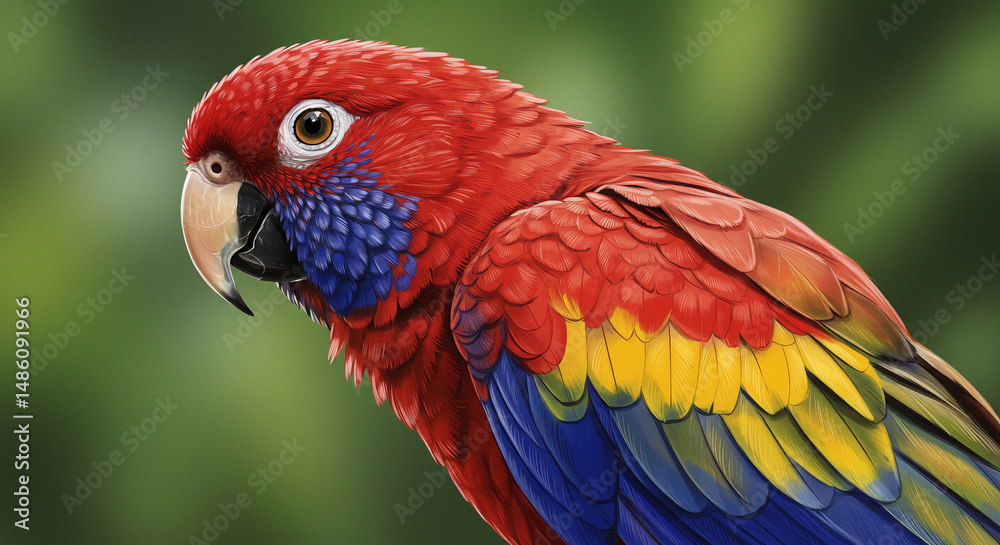 Fototapeta premium Colorful macaw