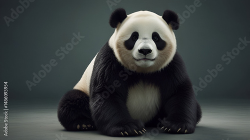 Futuristic panda designed for therapeutic interaction with humans.


