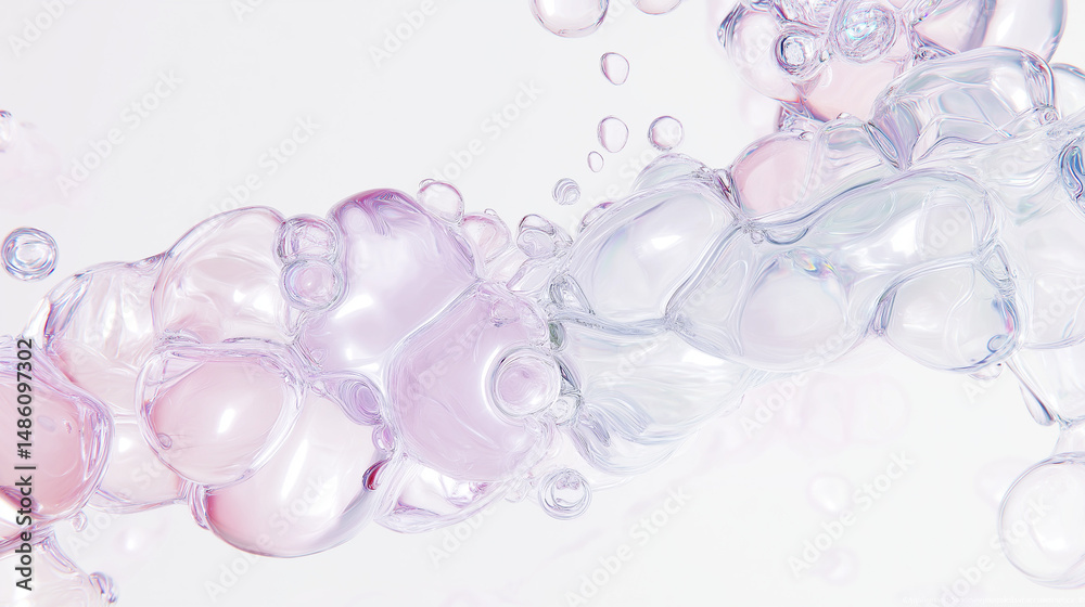 Obraz premium Abstract Pastel Bubbles in Motion