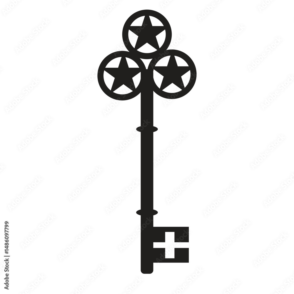 Obraz premium key, old, isolated, keys, white, lock, antique, security, metal, object, vintage, door, vector, success, skeleton, concept, house, symbol, metallic, gold, icon, safety, open, illustration, home