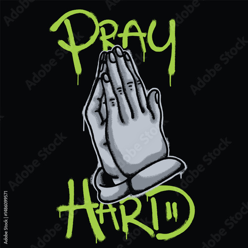 Praying Hands Urban Streetwear Art