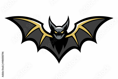 bat logo vector on white background