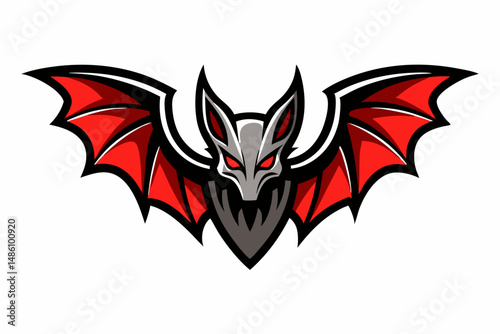 bat logo vector on white background