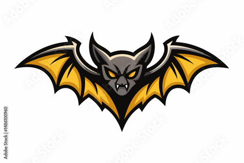 bat logo vector on white background
