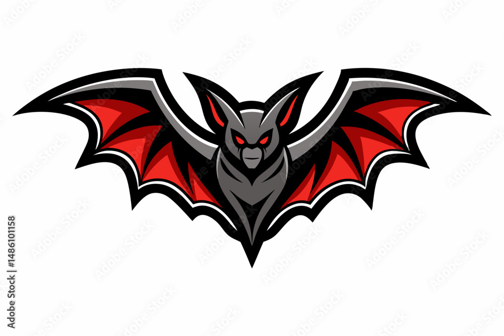 Obraz premium bat logo vector on white background