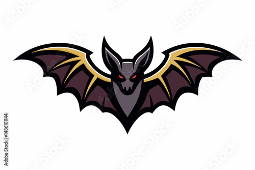 bat logo vector on white background