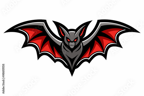 bat logo vector on white background