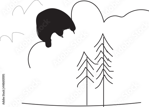 Sun & Tree Hand Drawing