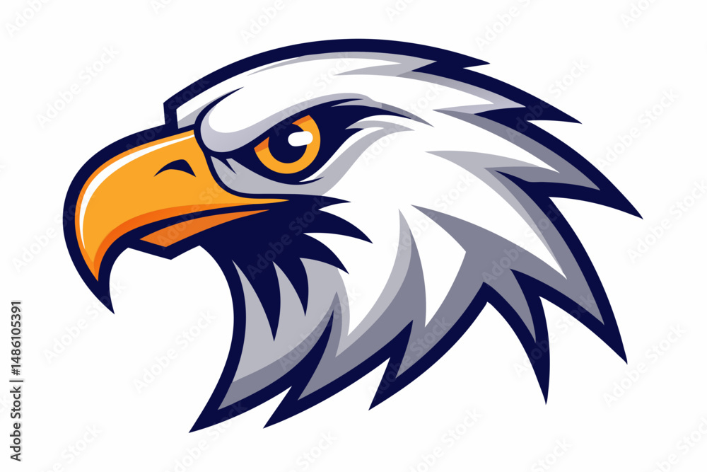 Fototapeta premium eagle head logo vector on white background