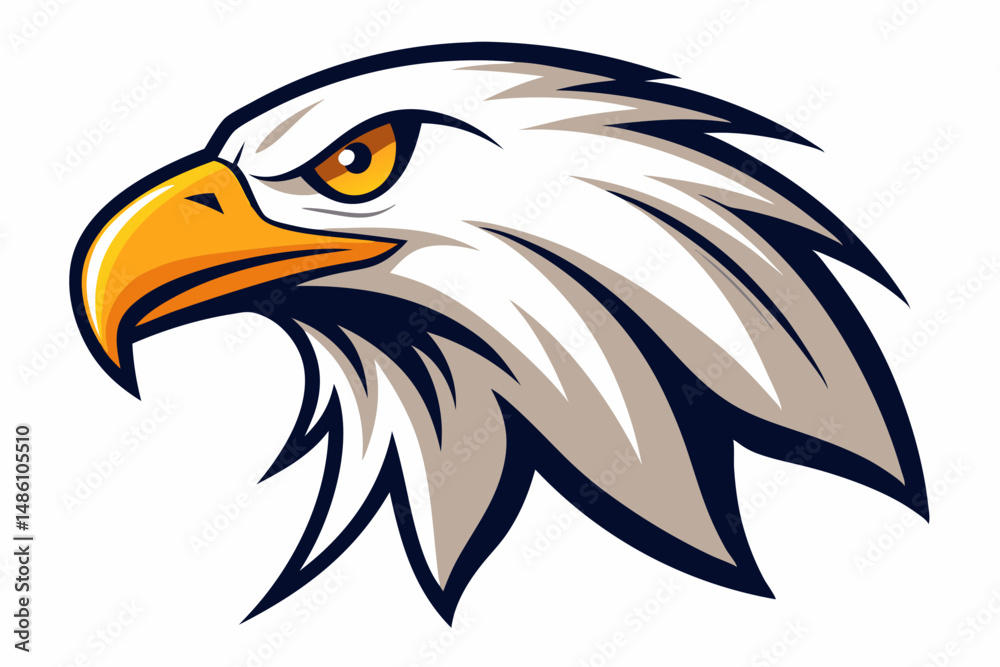 Fototapeta premium eagle head logo vector on white background
