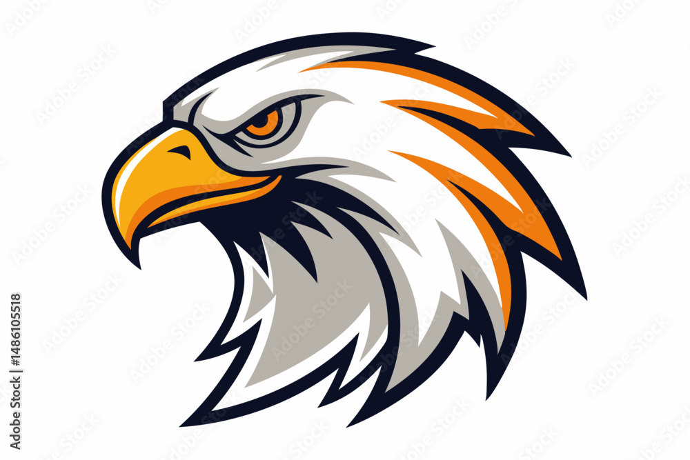 Fototapeta premium eagle head logo vector on white background