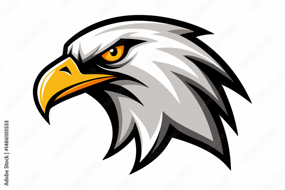 Obraz premium eagle head logo vector on white background