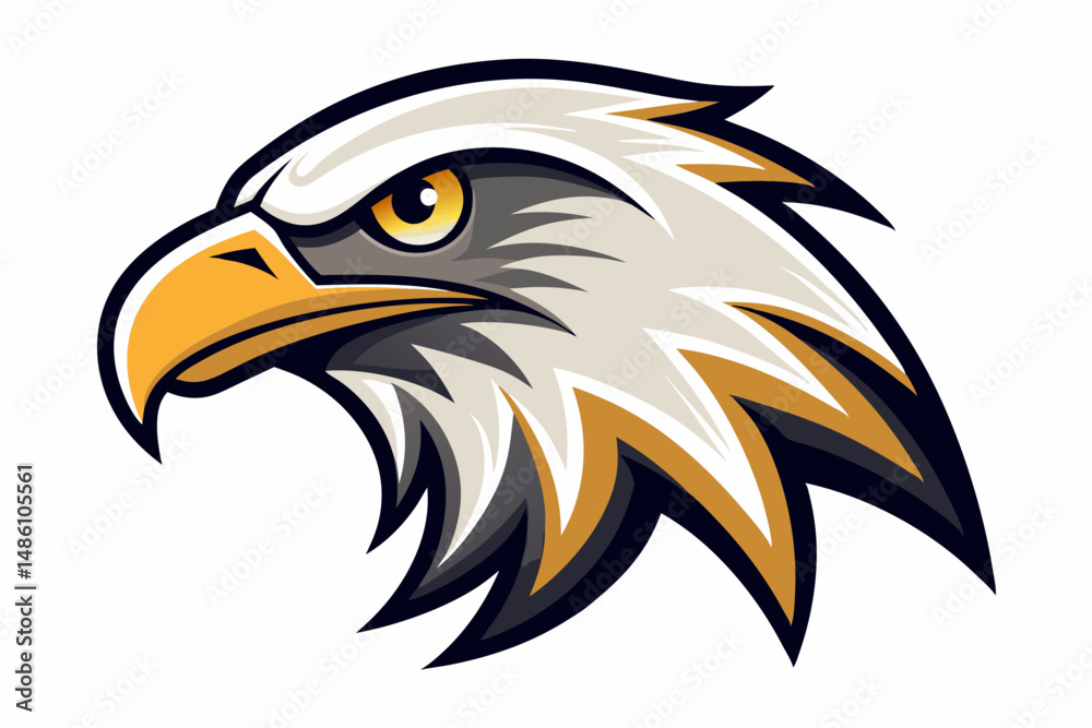 Fototapeta premium eagle head logo vector on white background