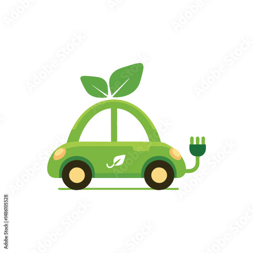 Ecofriendly vehicle adorned with foliage