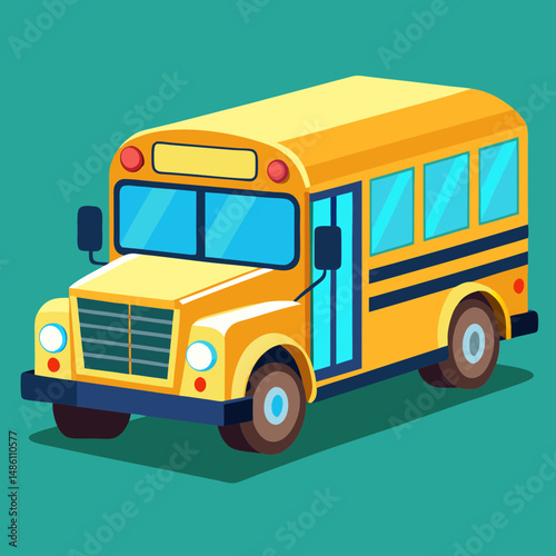 school bus isolated on white