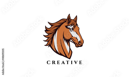 Running Horse Elegant Logo Template