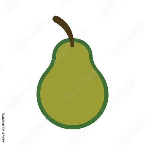 pear isolated on white background