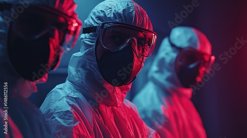 Protective suits in action photo