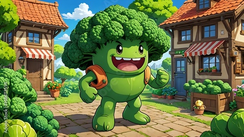 green alien with a flower