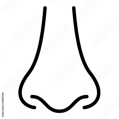 vector illustration of an nose