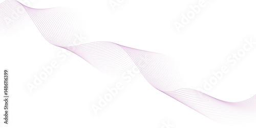 Abstract blue line wave background. Technology abstract lines on white background. Undulate Grey Wave Swirl, frequency sound wave, twisted curve lines with blend effect.